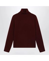 Max Mara - Max Mara S Bordeaux Turtleneck Sweater - Lyst