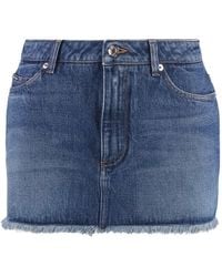 Dolce & Gabbana - Dolce & Gabbana Denim Mini Skirt - Lyst