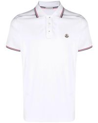 Moncler - Logo-appliqué Regular-fit Cotton Polo Shirt - Lyst
