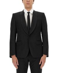 Dolce & Gabbana - Tailored Jacket With Scarf And Button Closure - Lyst