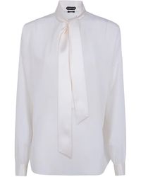 Tom Ford - Silk Crepe De Chine Lavalliere Tunic Top - Lyst