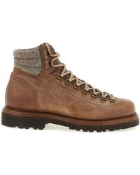 Brunello Cucinelli - 'Mountain Boot' Lace-Up Ankle Boots - Lyst