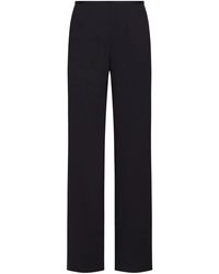 Emporio Armani - Crepe Wide-Leg Trousers - Lyst