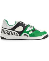 Gucci - Basket Panelled Sneakers - Lyst