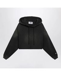Golden Goose - Charcoal Cotton Hooded Sweatshirt - Lyst