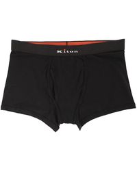 Kiton - Stretch Cotton Boxer Briefs With Logo - Lyst