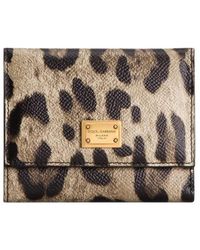 Dolce & Gabbana - Leopard Print Zip Around Wallet - Lyst