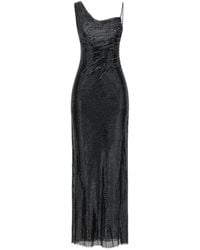 Self-Portrait - Self Portrait Rhinestone Draped Maxi' Dress - Lyst