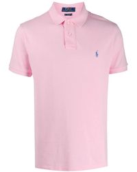 Polo Ralph Lauren - Logo-embroidered Custom-fit Cotton-piqué Polo Shirt - Lyst