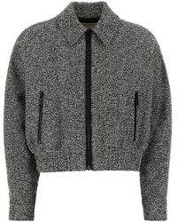 MICHAEL Michael Kors - Two-Tone Tweed Bomber Jacket - Lyst