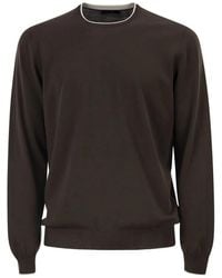 Fay - Cotton Crew Neck Jumper - Lyst