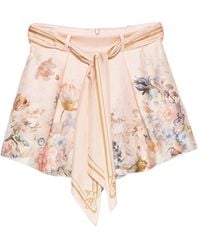Zimmermann - Valiant Printed Shorts - Lyst