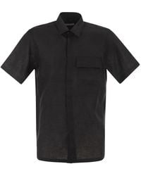 PT Torino - Short-Sleeved Linen Shirt - Lyst