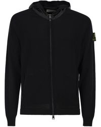 Premiata - Wool Cardigan With Nylon Hood - Lyst