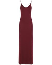Saint Laurent - Bordeaux Long Dress - Lyst