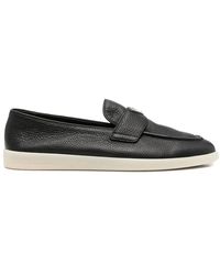 Prada - Grained Leather Loafers - Lyst