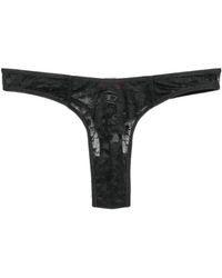 DIESEL - Micro-Punchy-Utlt Logo-Plaque Thong - Lyst