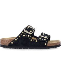 Birkenstock - Arizona Rivet Suede Leather Sandals - Lyst