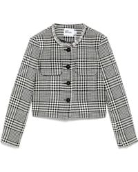 Self-Portrait - Jacket With Houndstooth Pattern - Lyst