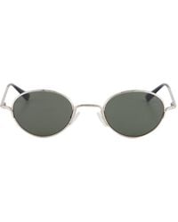 McQueen - Round Metal Frame Sunglasses - Lyst