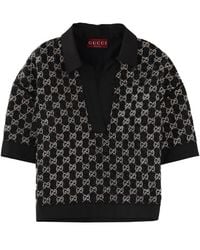 Gucci - Tweed Lamé Top Viscose Blouses - Lyst