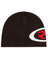DIESEL - Soft Jacquard Knit Beanie - Lyst