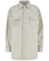 Maison Margiela - Chalk Denim Oversize Shirt - Lyst