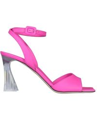 Giuseppe Zanotti - Sandals With Transparent Plexi Heel - Lyst