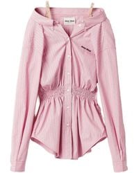 Miu Miu - Cotton Trochus Niloticus Dress - Lyst