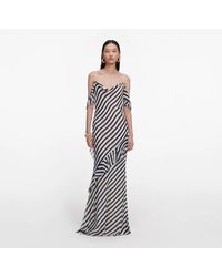 Self-Portrait - Stripe Georgette Maxi Dress - Lyst