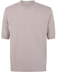 Zanone - Turtle Neck Short Sleeves Sweater - Lyst