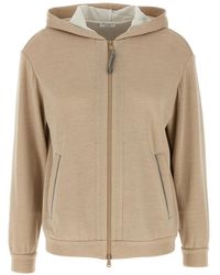 Brunello Cucinelli - 'Precious Zipper Pull' Hoodie - Lyst
