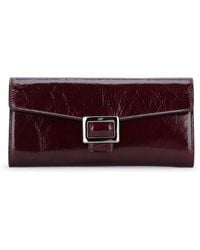 Roger Vivier - Belle Vivier Dark Patent Leather Wallet With Chain - Lyst