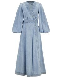 Zimmermann - Indra Denim Midi Dress - Lyst