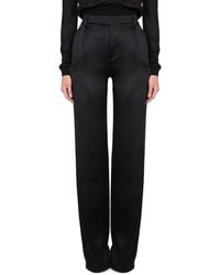 Saint Laurent - Satin Flared Pants - Lyst