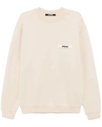 Jacquemus - Long Sleeve Sweatshirt With Grosgrain Logo - Lyst