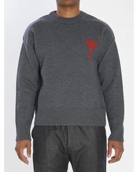 Ami Paris - Wool Ami De Coeur Sweater - Lyst