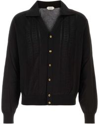 Versace - Knit Sweater Greca Lace Stitch - Lyst