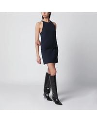 Courreges - Courrèges Sleeveless A-Line Twill Mini Dress With Belt - Lyst