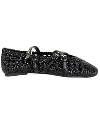 Michael Kors - Indy Flex Woven Buckle-Strap Ballet Flats - Lyst