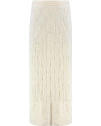 LeKasha - Openwork-Knit Skirt - Lyst