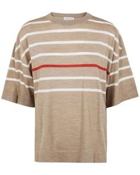 Brunello Cucinelli - Round Neck Short Sleeves Sweater - Lyst