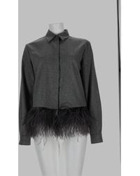 Fabiana Filippi - Feather Hem Wool-Blend Shirt - Lyst