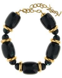 Saint Laurent - Two-Tone Resin And Metal Necklace - Lyst