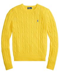 Polo Ralph Lauren - Cable Knit Sweater With Logo - Lyst