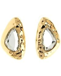 Self-Portrait - 'Hammered Crystal' Earrings - Lyst