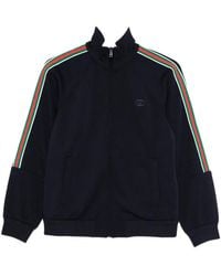 Gucci - Technical Jersey Jacket With Zip And Web - Lyst