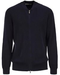 Brunello Cucinelli - Cotton Cardigan With Zip - Lyst