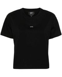 A.P.C. - T-Shirt Boxy Micro Logo Gots - Lyst