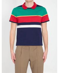 Versace - Multicolour Cotton Polyester Polyurethane Nylon Polo Shirt - Lyst